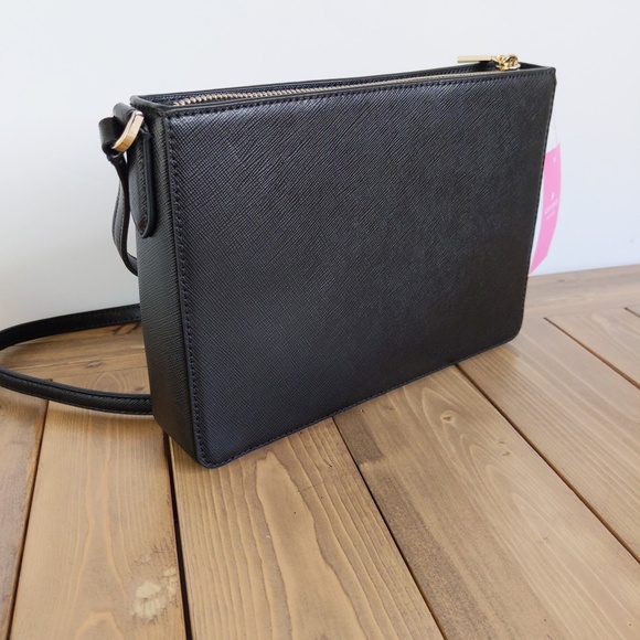 Kate Spade NWT Black Leather Crossbody Bag - Picture 4 of 10